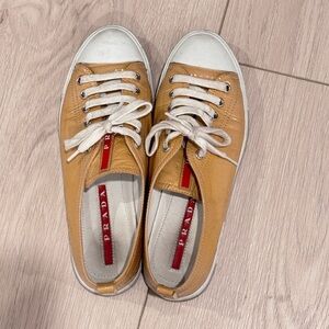 Prada Beige Sneakers with White Details